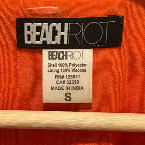 Beach Riot Red Orange Ruffled Wrap Sundress size S - Picture 4 of 13